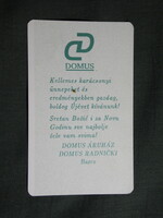 Kártyanaptár,Domus lakberendezési áruház,Barcs,1994 (2)