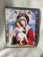 Ortodox ikon – Axion Estin „Méltó és igazságos” Istenszülő ikon, fa ikon 18×15 cm