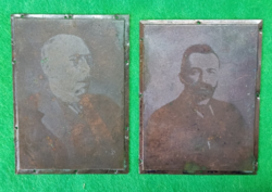 Vintage nyomdai  réz klisék  , egyben 1920-30 évek