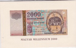 ALACSONY SORSZÁMÚ (670) MILLENIUMI 2000 FORINTOS EREDETI, BONTATLAN  CSOMAGOLÁSBAN