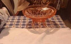 Pezsgőszínű üveg cukortartó