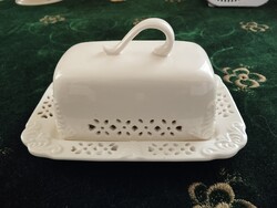 Hibátlan áttört kerámia vaj- vagy sajttartó