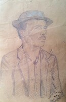 Mednyánszky László - Kalapos férfi