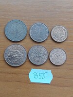 AUSZTRIA NÉMET  1 + 2 + 5 EUROCENT VEGYESEN 6 DB  B55