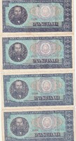 ROMÁNIA, 4 darab kék 100-as OLCSÓN