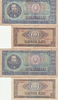 ROMÁNIA, 4 db LEI LOT, nagyon OLCSÓN
