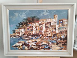Vojnits Richárd szép festménye  "Capri" 82x63 cm kerettel