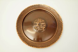 Retró Réz Fémműves Fali Tányér / Mid Century / Retró Régi