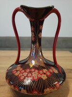 Többtűzű eozin mázas Zsolnay váza (25cm)