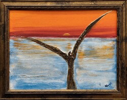 In the Edge of Silence – A csend peremén Relief painting, 30×40 cm | Zsófia Károlyfi