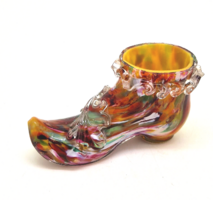Welz Bohemian Honeycomb Spatter Glass üvegcipő 7.5cm