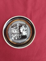 Hollóházi Szász Endre falitányér,a Napfény sorozatból..15,5 cm,Hibátlan,Akcióban.