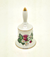 Angol porcelán csengő virágmintával 11cm