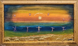 Prima díjas művésztől, Fényben játszók 60x30 cm.  Károlyfi Zsófia(1952-)