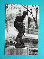 Képeslap (71) - Zalaegerszeg - Kisfaludi Strobl Zsigmond - Kis makrancos c. szobra 1970-es évek