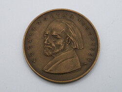 K458 Borsos Miklós Kodály Zoltán  Szeged 1982 bronz plakett érem
