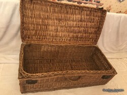 LÁDA - UTAZÓ  - 75 x 37 x 25 cm -  RÉGI - ERŐS -  NEM DOHOS ! - MEGLEPŐEN SZÉP - OSZTRÁK