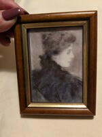 Ripl-Rónai József - Gróf Andrássy Tivadarné arcképe 1896 reprodukció