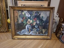 Séday Éva (1929-2011):  Csendélet, festmény, olaj, vászon, 60x80 cm+ keret, Képcsarnok