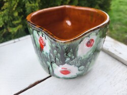 Fórizsné Sárai Erzsébet_vintage, retro, zsűrizett, Iparművészeti kerámia kaspó
