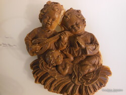 KÉP - VIASZ - ANTIK - 26 x 22 x 6 cm - OSZTRÁK - SZÉP ÁLLAPOT - HIBÁVAL