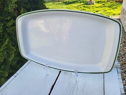Alföldi porcelán_zöld csíkos sültes, pecsenyés tál