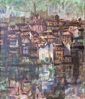 Göllner Miklós - Szentendre 70 x 60 cm olaj, vászon