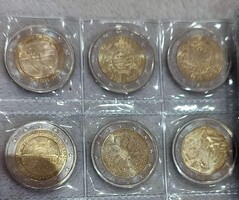 Ciprus emlék kiadásu 2 eurok csomag unc állapotban