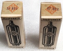 EF802 Telefunken bontatlan NOS, NIB elektroncső pár, gyűjtői darabok