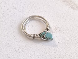 Ezüst gyűrű türkizzel