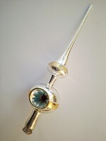 Régi üveg karácsonyfadísz csúcsdísz üvegdísz 25 cm