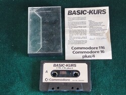 Commodore BASIC-Kurs 566001 – C16/C116/Plus/4 eredeti oktatókazetta, 1980-as évek