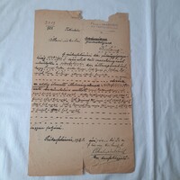 Fejér Vármegye királyi tanfelügyelőjének levele  aláírással, postabélyeggel 1922.