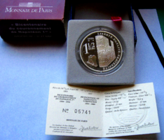 Franciaország - 2004 - 1½ Euro - emlékérme - Napóleon koronázása, 200. évfordulójára - ezüst, PP