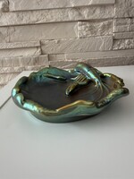 Zsolnay eozin rákos tál (17,5 cm)