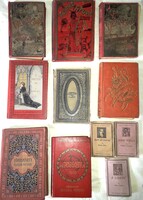 11 db. antik könyv / Verne, Gárdonyi, Vörösmarthy, Csehov, Mikszáth, Ruschek...