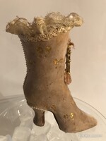 SMINKECSET TARTÓ - RÉGI - KERÁMIA - 14 x 11 x 5 cm - HIBÁTLAN