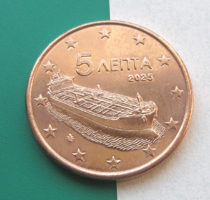 Görögország - 5 Euro cent – 2025  - tengerjáró tankhajó