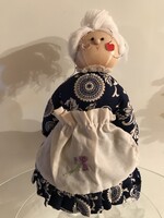 JÁTÉK  -  BABA - ANYÓKA  - 22 x 13  cm -  TEXTIL - HIBÁTLAN