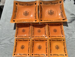 CHAMPAGNE CLUB - Veuve Clicquot 8 darabos négyzet alakú üvegtál szett – ikonikus sárga design