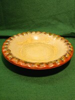 Régi fodros szélű porcelán kínáló/asztalközép