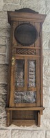 Szecessziós ,Art Deco fali óra vitrin kulcstartó szekrény Fali Óra szekrény kulccsal zárható!
