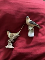 2 db Herendi porcelán madárka kézzel festett, hibátlan
