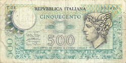 500 lire lira 1974 Olaszország 2.