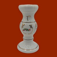 Kézzel festett porcelán asztali gyertyatartó