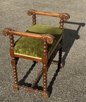 Antik  neo reneszánsz puff ülőke zsámoly etruszk sámli kis szék támla nélkül