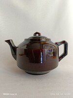 Régi bodrogkeresztúri mázas retro TEÁSKANNA fedelébe rögzített teatojással