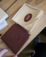 Eredeti Les Must de Cartier bordó bőr pénztárca / kártyatartó - Dobozában