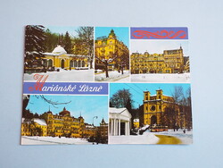 Képeslap (28) - Csehszlovákia (Csehország) - Mariánské Lázně mozaik 1970-es évek