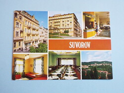 Képeslap (27) - Csehszlovákia (Csehország) - Mariánské Lázně - Suvorov Gyógyszálló mozaik